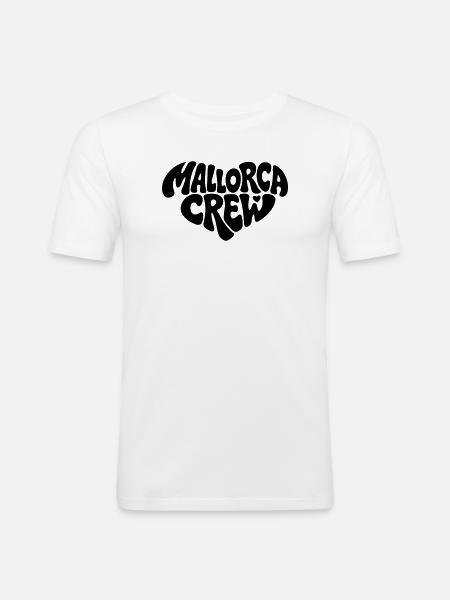 Mallorca Crew - Männer Slim Fit T-Shirt - Weiß