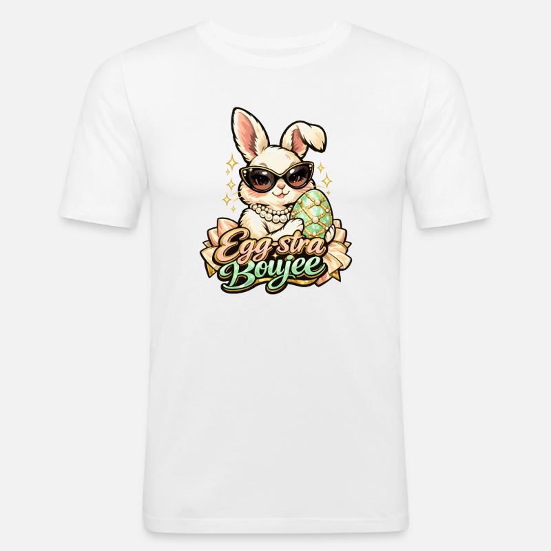 Egg-stra Boujee Easter Bunny Easter - Men's Slim Fit T-Shirt - white