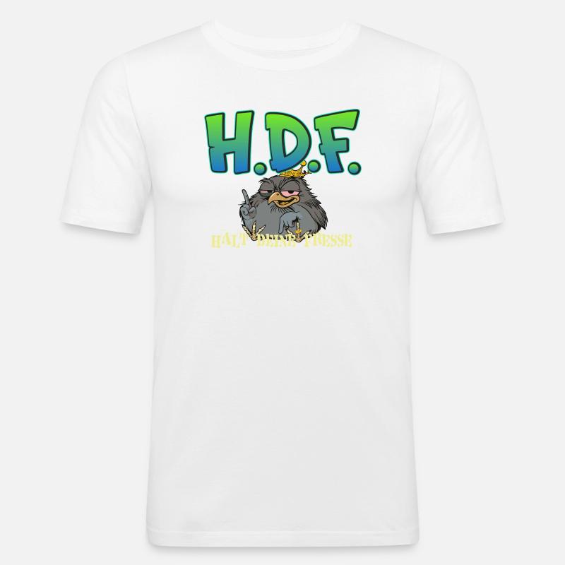 H.D.F.  - Männer Slim Fit T-Shirt - Weiß