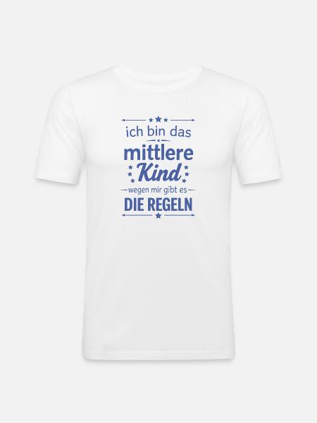 Funny Saying Middle Child Family Bustle - Men's Slim Fit T-Shirt - white