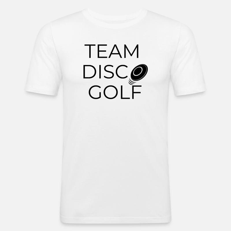 Team Disco Golf - Design avec disque - T-shirt près du corps Homme - blanc