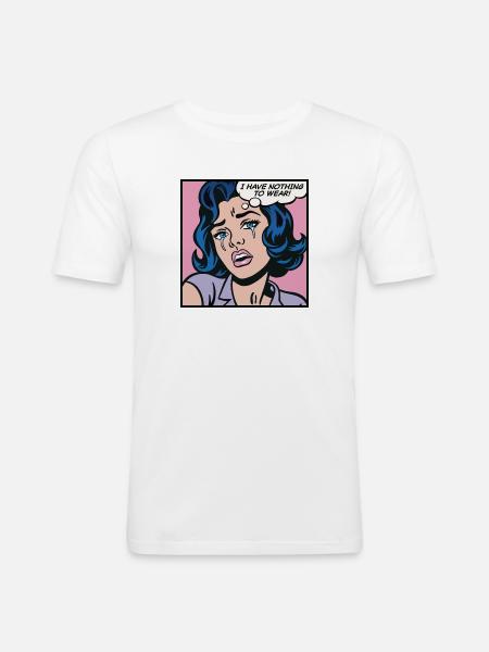 I have nothing to wear! - Men's Slim Fit T-Shirt - white