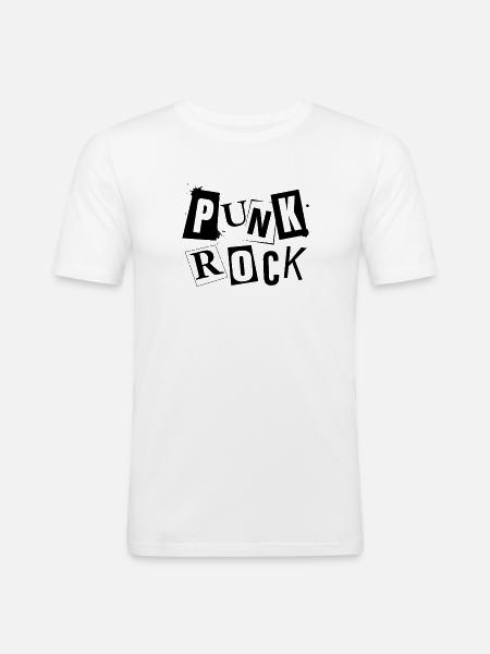 punk-01Punk Rock – Rebellious Music & Alternative - Men's Slim Fit T-Shirt - white