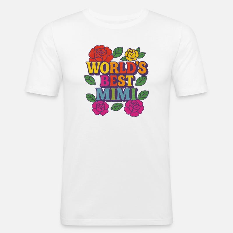 Die beste Mutter der Welt - Männer Slim Fit T-Shirt - Weiß