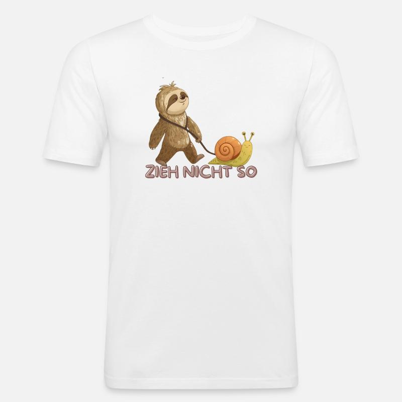 Zieh Nicht So – Langsame Freundschaft - Männer Slim Fit T-Shirt - Weiß