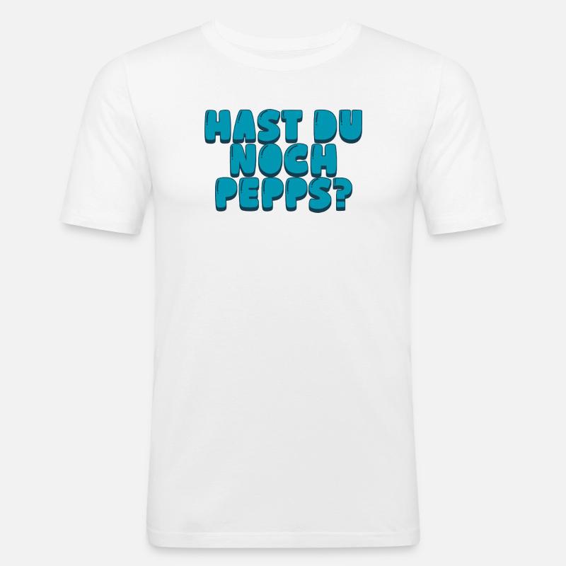 Hast du noch Pepps? - Männer Slim Fit T-Shirt - Weiß