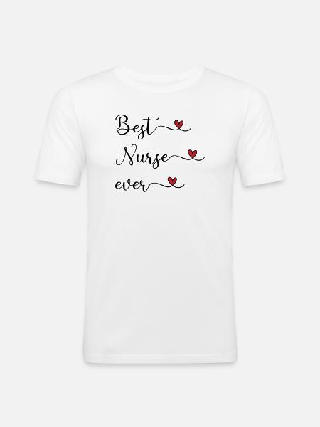 Krankenschwester - beste Krankenschwester - Männer Slim Fit T-Shirt - Weiß