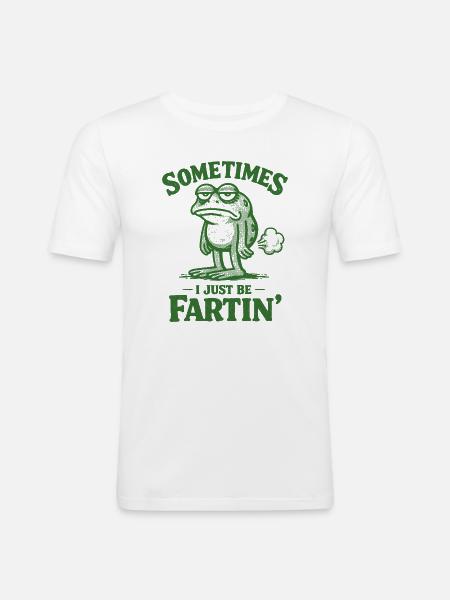 Nogle gange er jeg bare en pruttende frø. - Herre Slim Fit T-Shirt - hvid