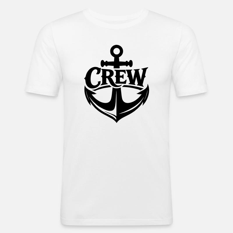 Schiffscrew - Männer Slim Fit T-Shirt - Weiß