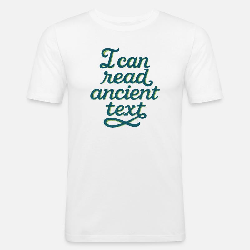 Ancient Script Tee - Men's Slim Fit T-Shirt - white