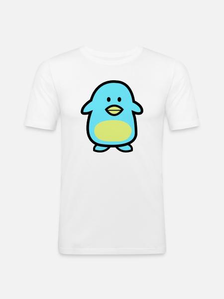 Penguin Comic - Men's Slim Fit T-Shirt - white