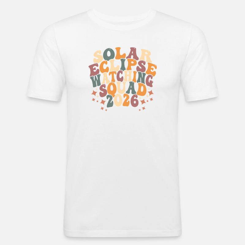 Solar Eclipse Squad 2026 - Men's Slim Fit T-Shirt - white