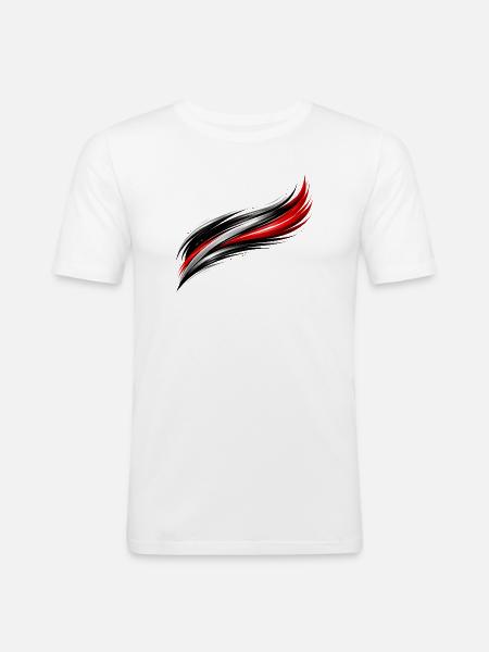 Sporty jersey design Dynamic effect - Men's Slim Fit T-Shirt - white