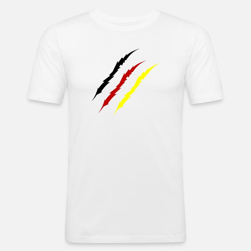 krallen_deutschland_-2- - Maglietta aderente da uomo - bianco
