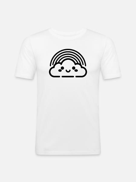 rainbow - Men's Slim Fit T-Shirt - white
