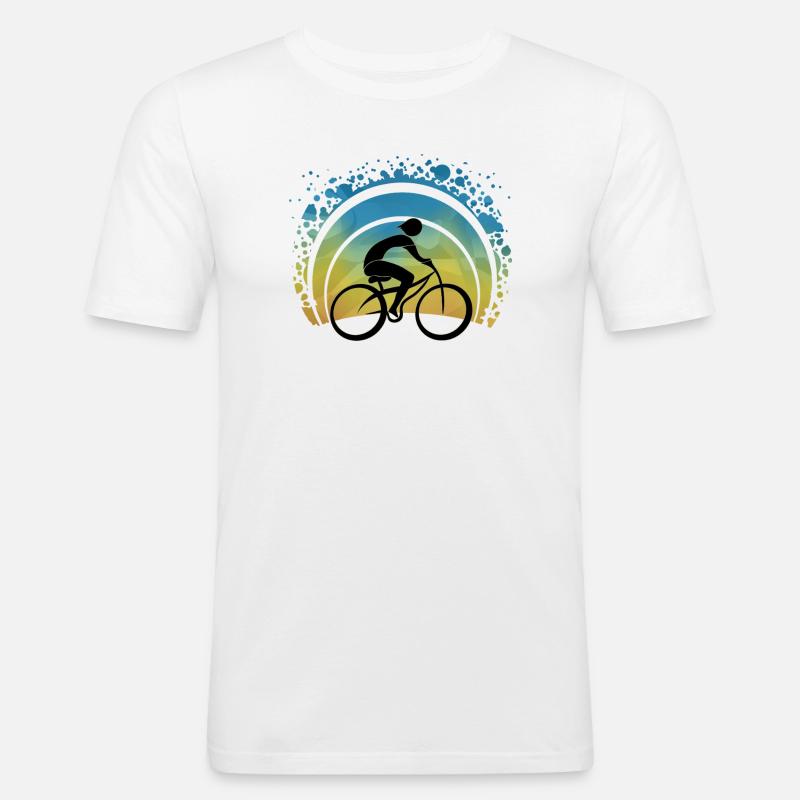 Ciclista - Maglietta aderente da uomo - bianco