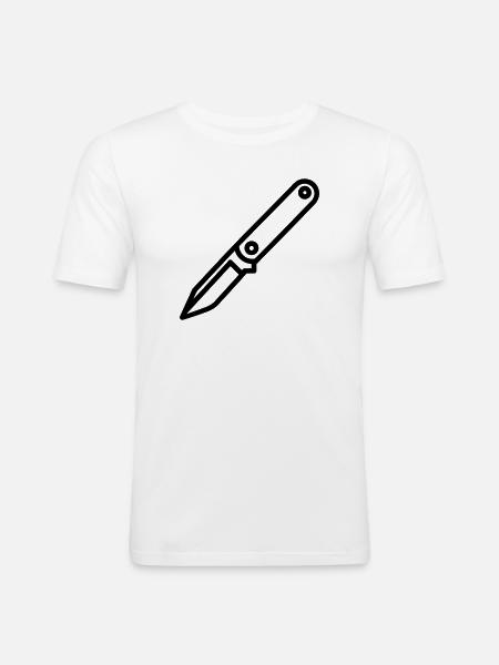Knife - Men's Slim Fit T-Shirt - white