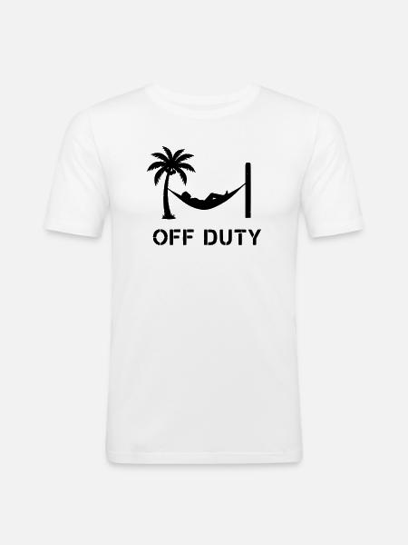 Hammock Off Duty Feierabend - Men's Slim Fit T-Shirt - white