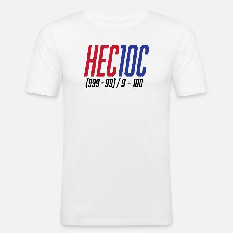 Hectoc Mental Arithmetic Game, Math - Men's Slim Fit T-Shirt - white