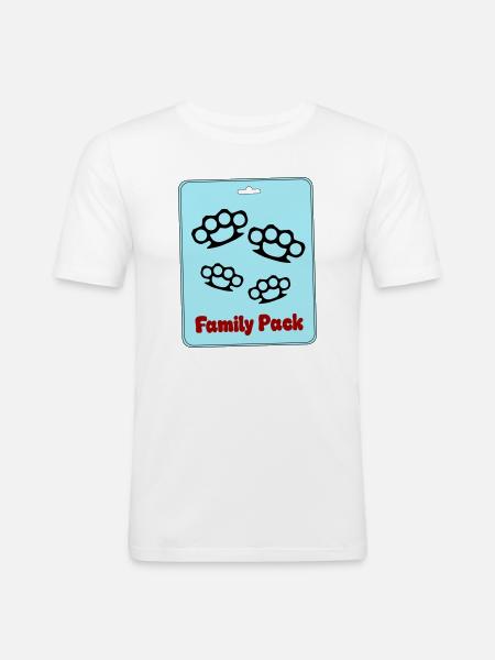 Family Pack - Männer Slim Fit T-Shirt - Weiß