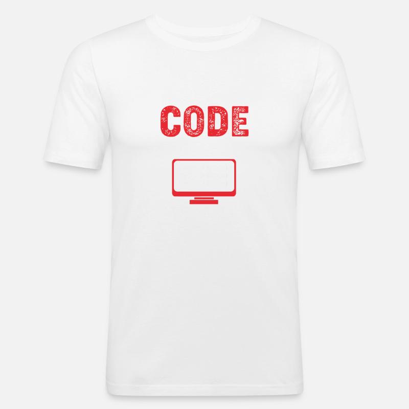 Medical Coder - Men's Slim Fit T-Shirt - white