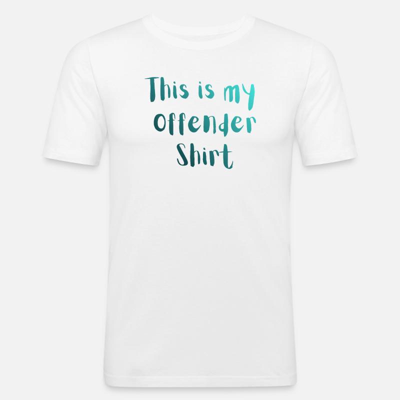 Das ist mein Straftäter-Hemd - Männer Slim Fit T-Shirt - Weiß