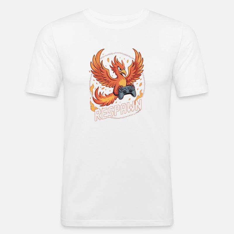 Phönix Controller Respawn - Männer Slim Fit T-Shirt - Weiß