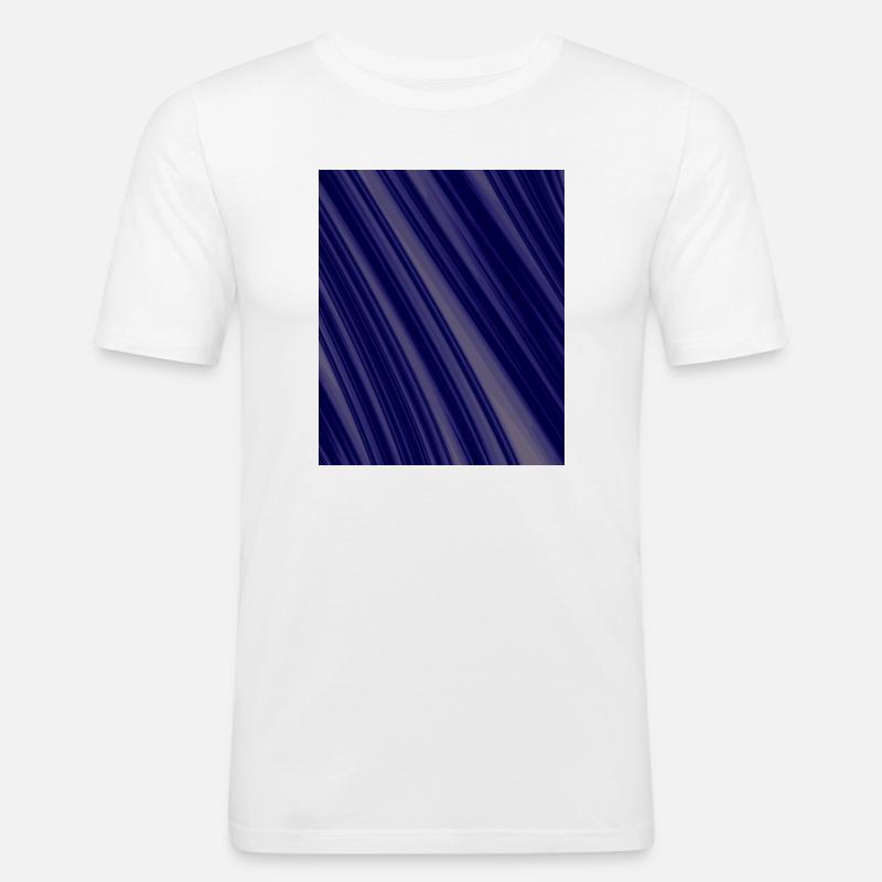 Navy Diagonal Structures - Men's Slim Fit T-Shirt - white