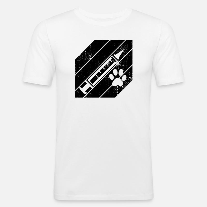 Spritze - Männer Slim Fit T-Shirt - Weiß