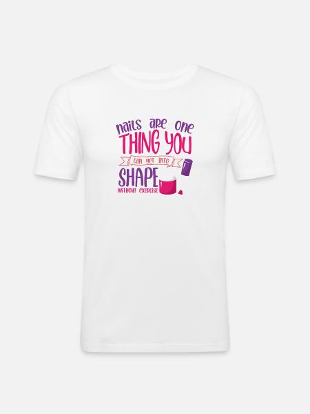 Nageldesigner Nageldesignerin Kosmetik Nagelstudio - Männer Slim Fit T-Shirt - Weiß