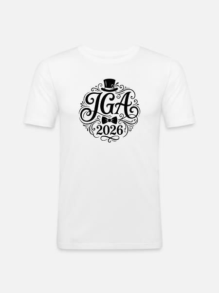 Jga 2026 Junggesellenabschied - Männer Slim Fit T-Shirt - Weiß