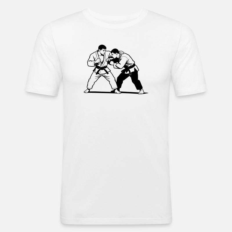 Sambo - Männer Slim Fit T-Shirt - Weiß
