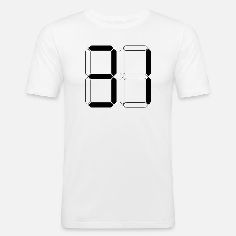 NUMMER 31 Einunddreißig Geschenk Digital - Männer Slim Fit T-Shirt - Weiß