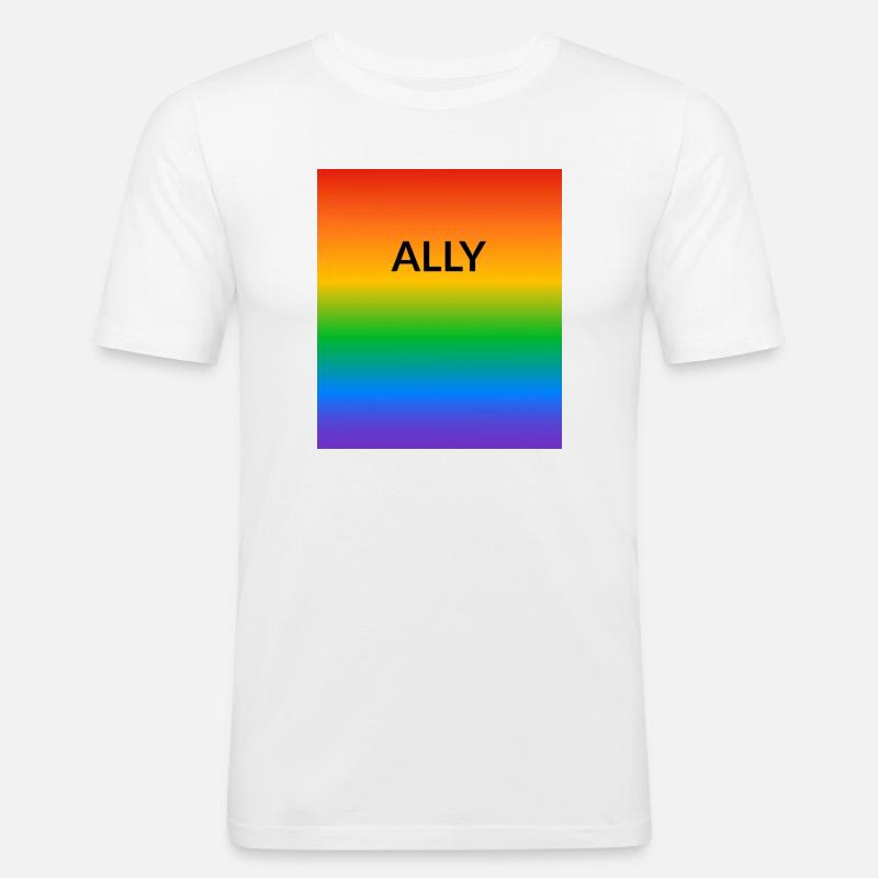 Stolzer Verbündeter - Männer Slim Fit T-Shirt - Weiß