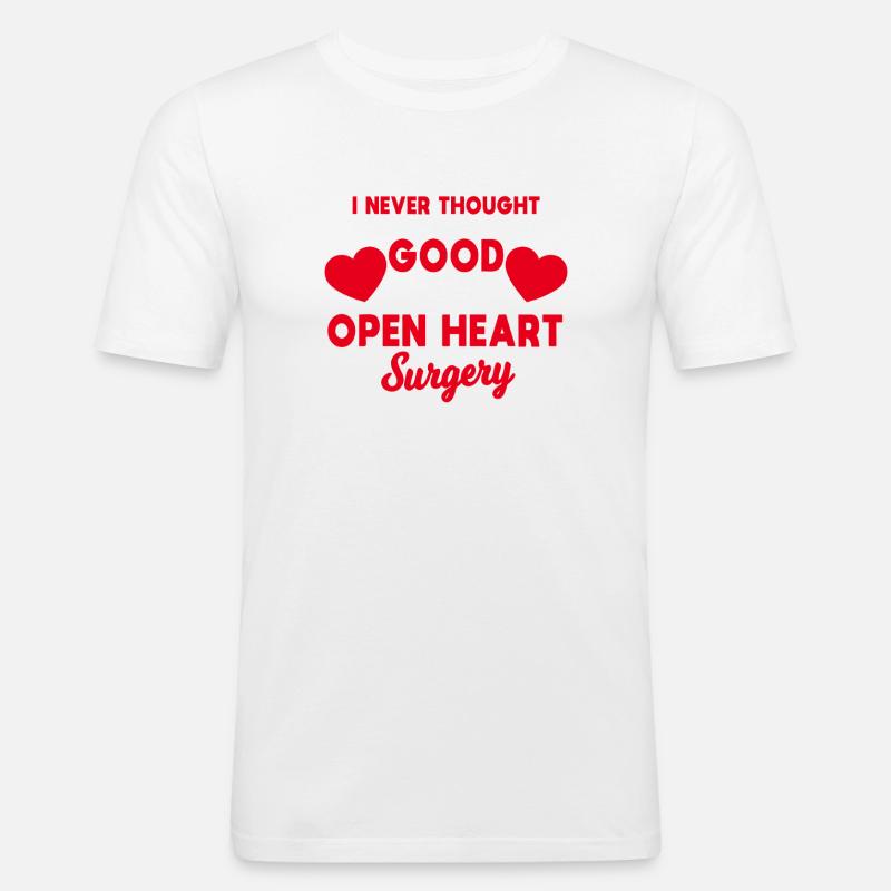Open Heart Siegestee - Männer Slim Fit T-Shirt - Weiß