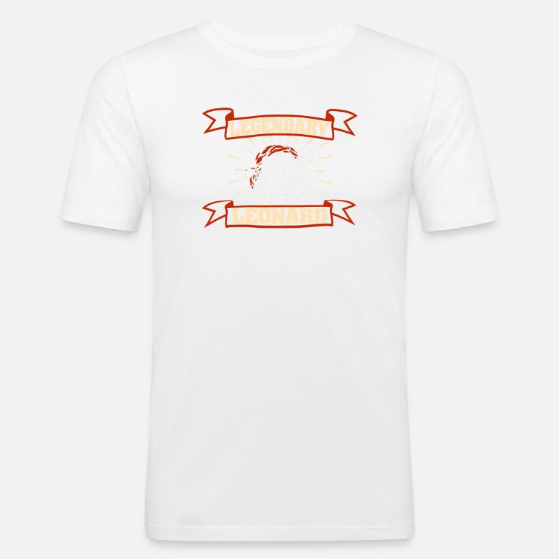 Leonard - Männer Slim Fit T-Shirt - Weiß