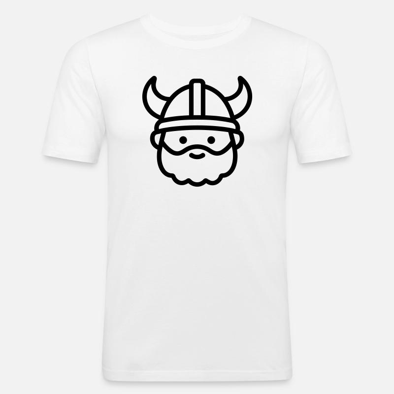 Wikinger - Männer Slim Fit T-Shirt - Weiß