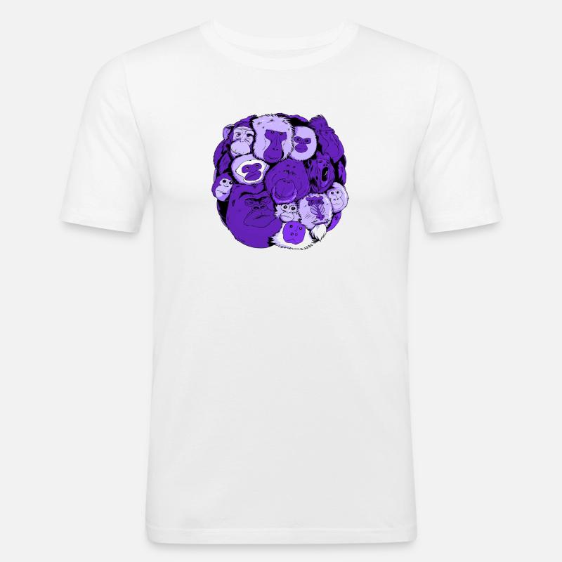 Monkey Ball - Men's Slim Fit T-Shirt - white