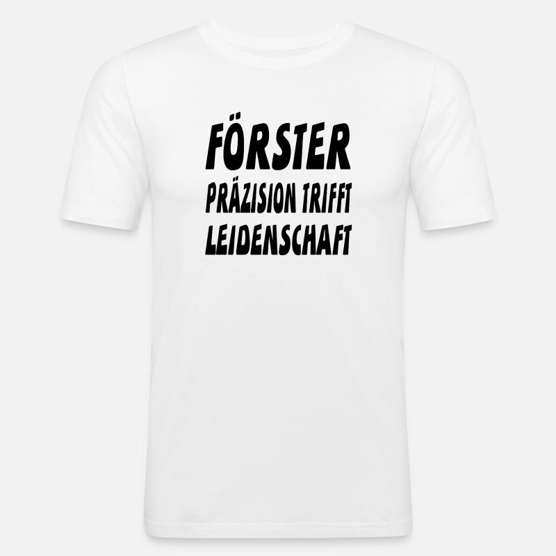 Förster - Männer Slim Fit T-Shirt - Weiß