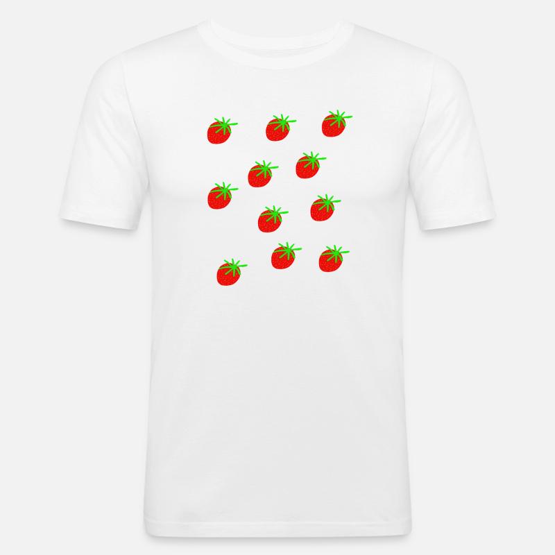 Erdbeeren Erdbeere Erdbeeren Garten - Männer Slim Fit T-Shirt - Weiß