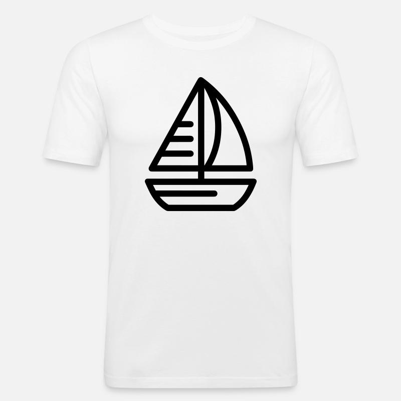 Boot - Männer Slim Fit T-Shirt - Weiß