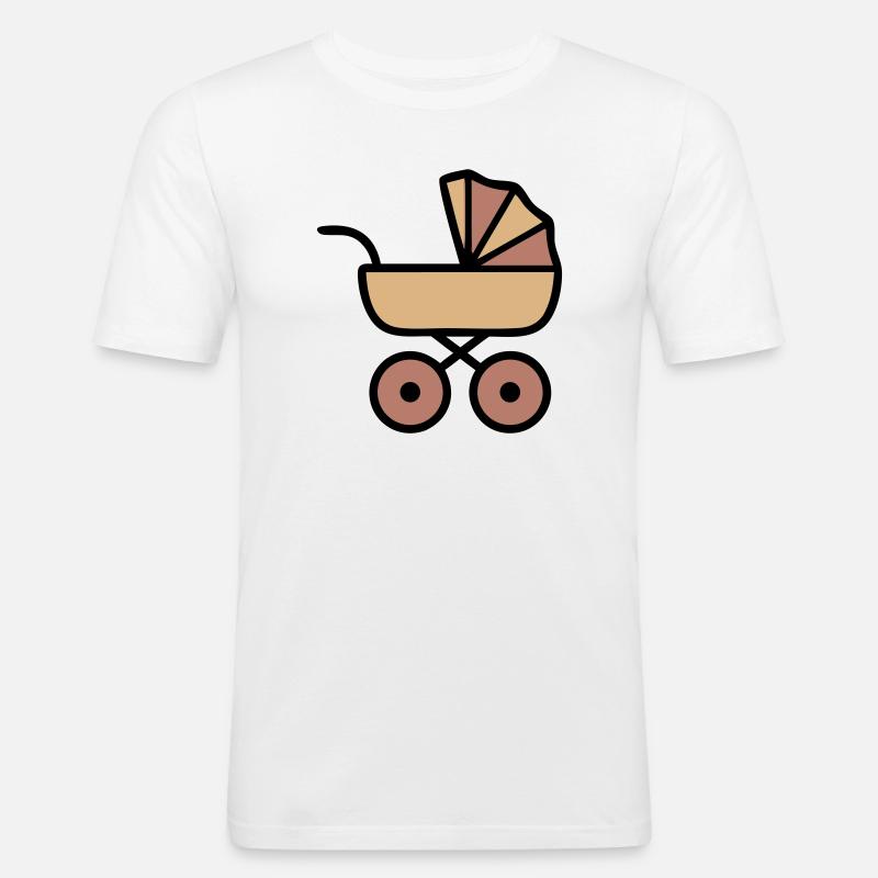 Stroller Baby Boho Icon - Men's Slim Fit T-Shirt - white