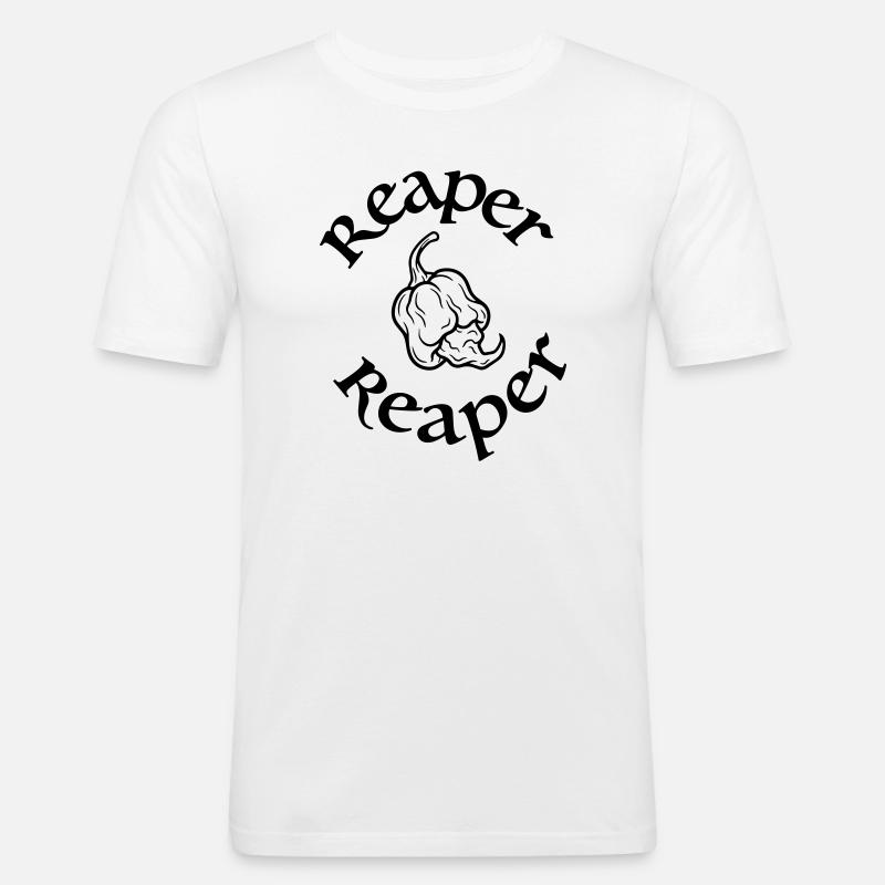 Carolina Reaper - Männer Slim Fit T-Shirt - Weiß