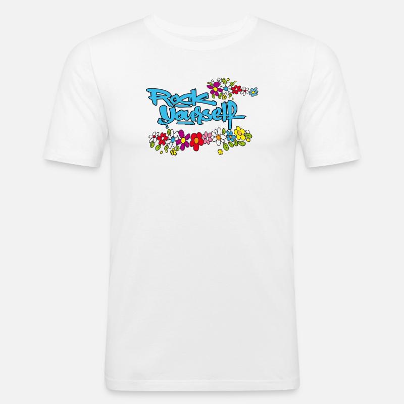 Rock Yourself  - Männer Slim Fit T-Shirt - Weiß