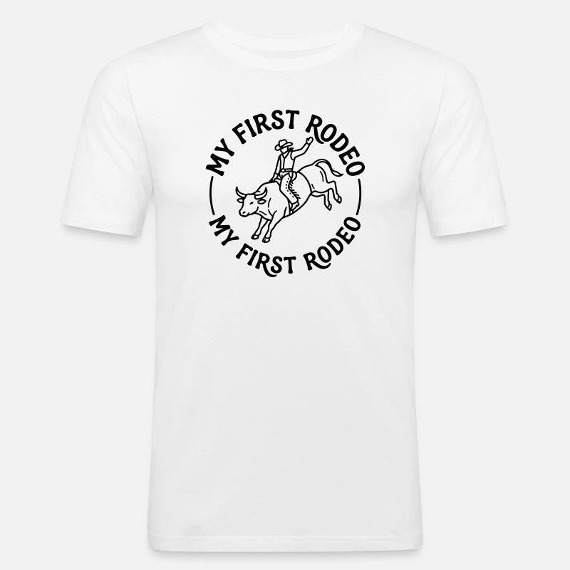 Rodeo - Männer Slim Fit T-Shirt - Weiß