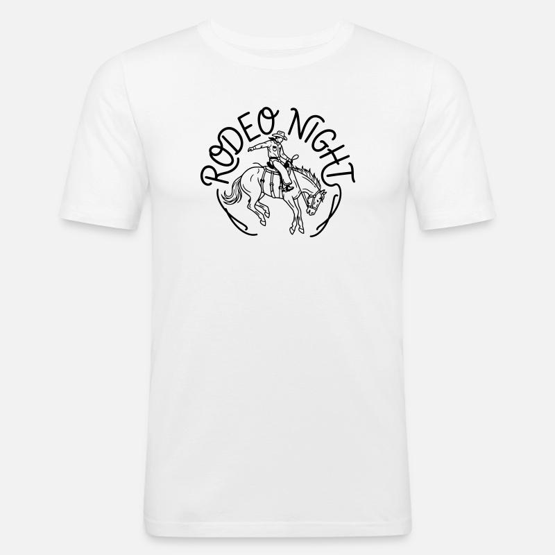 Rodeo - Männer Slim Fit T-Shirt - Weiß