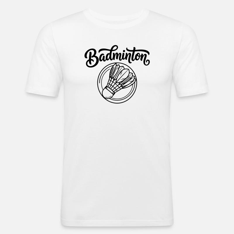 Badminton - Männer Slim Fit T-Shirt - Weiß