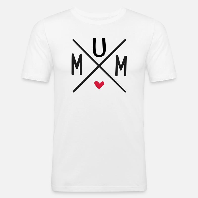 Mum - Männer Slim Fit T-Shirt - Weiß