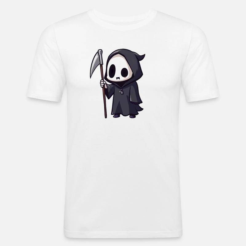 Sensenmann - Männer Slim Fit T-Shirt - Weiß