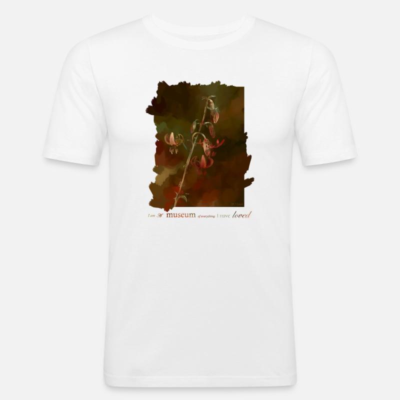 Lily - Männer Slim Fit T-Shirt - Weiß